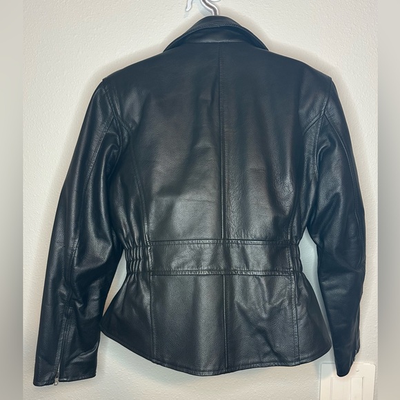 Viking Cycle Women’s Black Leather Motorcycle Jacket NWT Size Medium - Picture 5 of 14